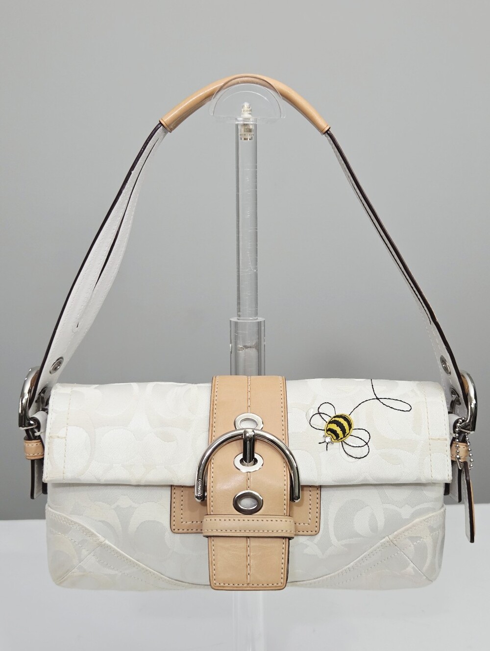 EXCELLENT RARE COACH Y2K OPTIC SIGNATURE C BUMBLE BEE SOHO BAG 1555
